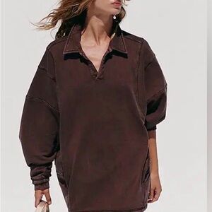 NWT Free People Work It Out Pullover